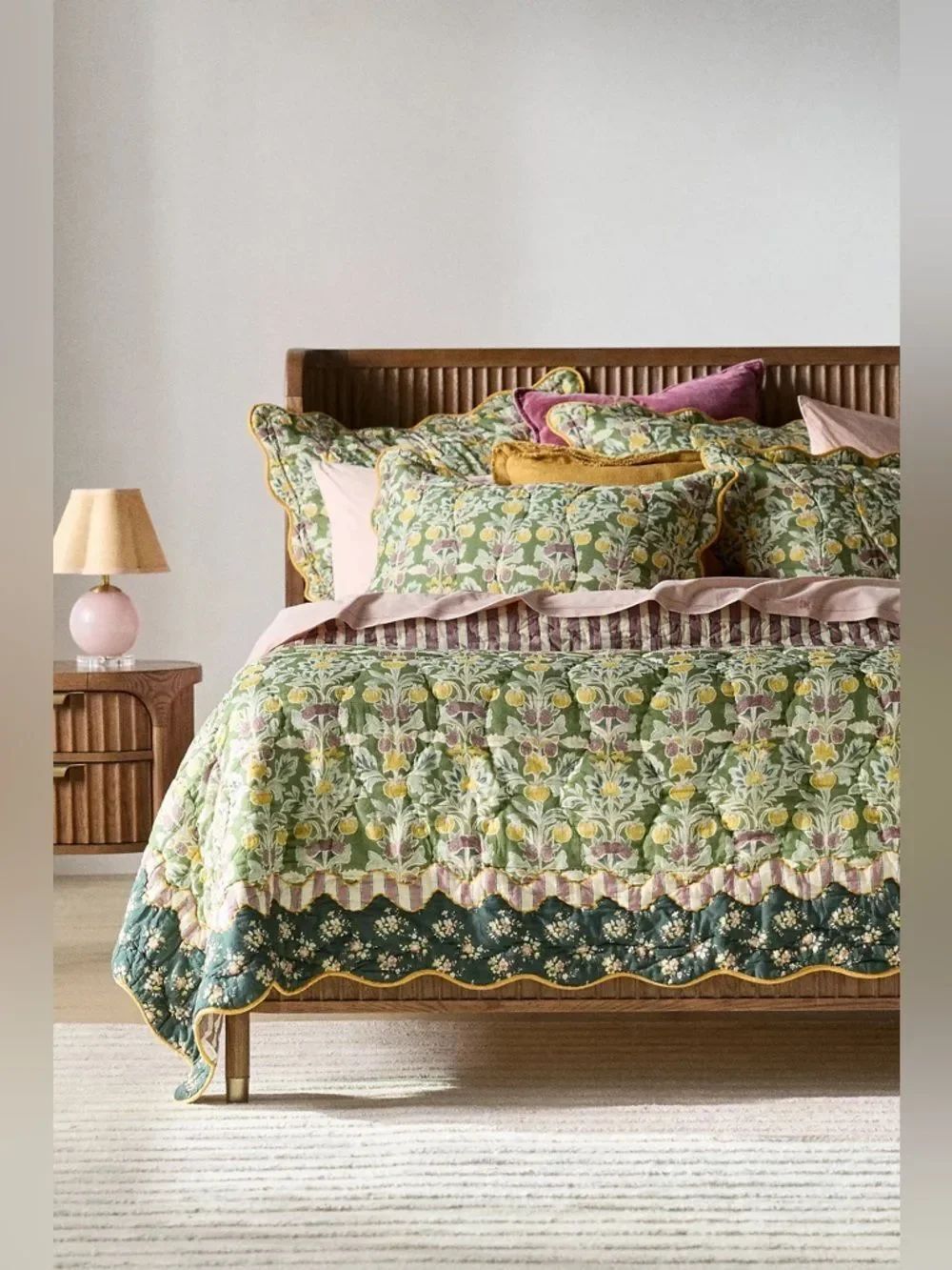 New Anthropologie Iluka 100% Cotton Gauze Floral Quilt Size Queen